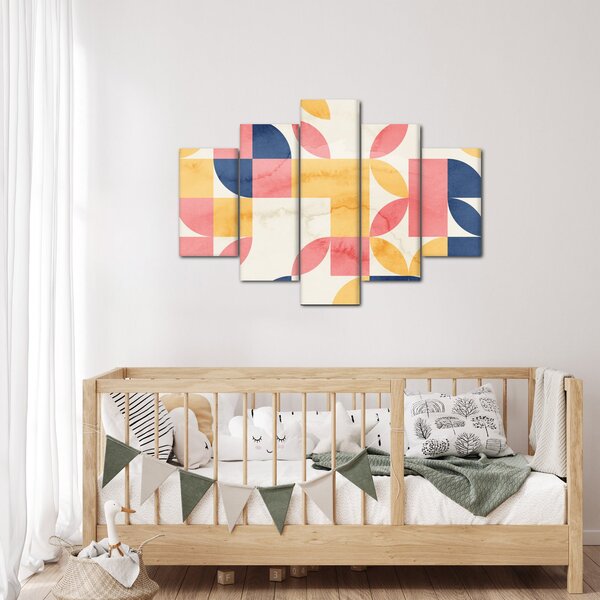 Tablou - Abstracție cu modele retro (150x105 cm)