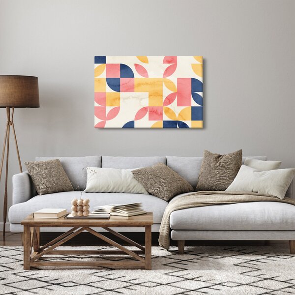 Tablou - Abstracție cu modele retro (90x60 cm)