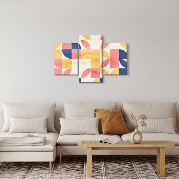Tablou - Abstracție cu modele retro (90x60 cm)