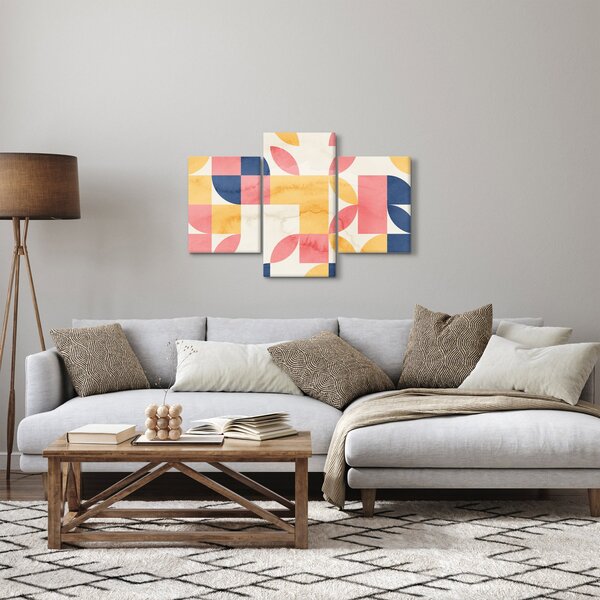 Tablou - Abstracție cu modele retro (90x60 cm)
