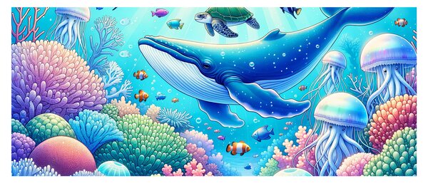 Tablou – Lume subacvatică (120x50 cm)