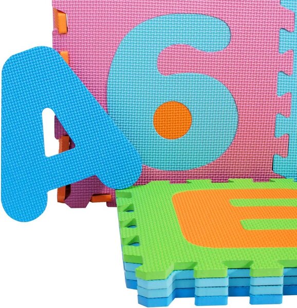 Spielwerk Covoraș din spumă pentru copii PUZZLE, 86 piese, multicolor