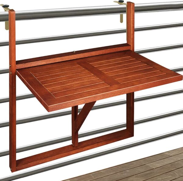 Masă suspendată pentru balcon HANS, 65x45x87cm, maro Casaria