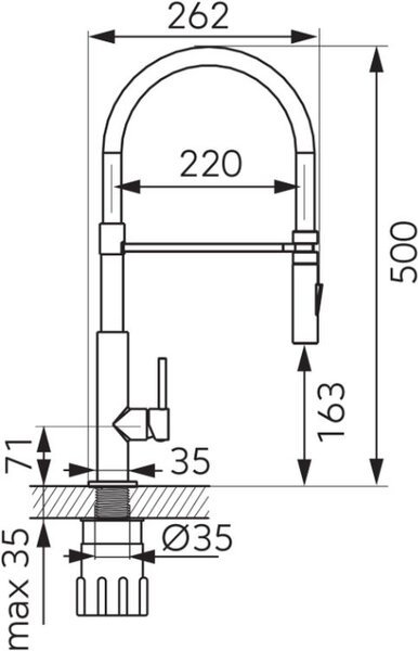 FDesign Avanza baterie bucătărie pe picior crom-negru FD1-A08-4B-11