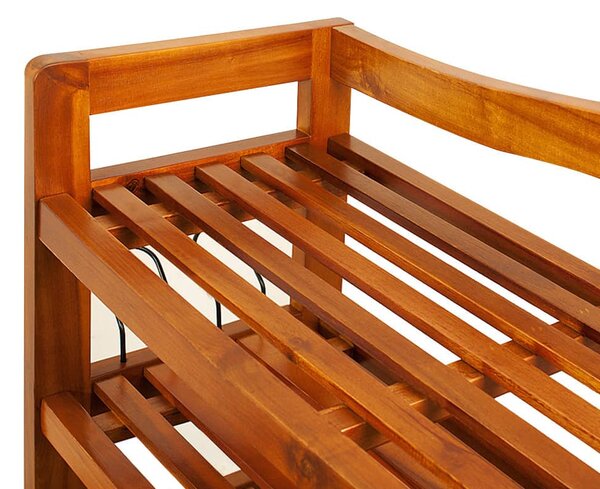Casaria Raft pentru pantofi RUSTIC, 5 polițe, 75x26x82cm, maro natural