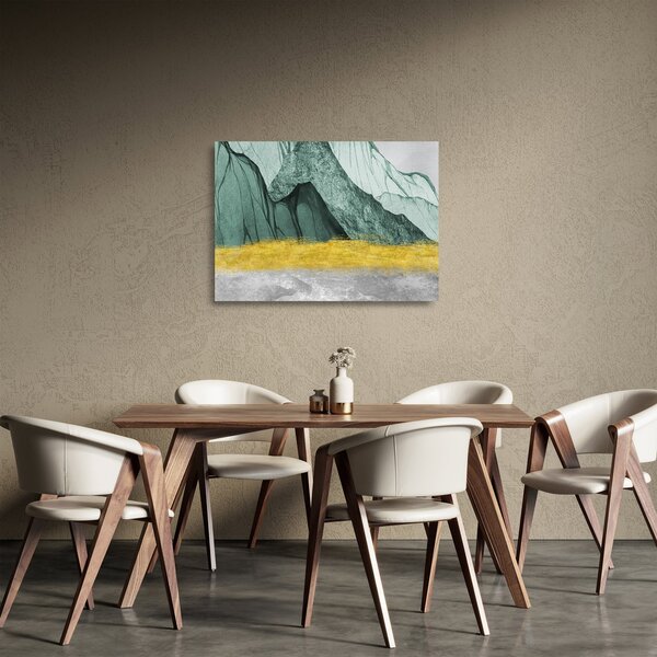 Tablou pe sticlă - Munții Smarald N⁰2 (70x50 cm)