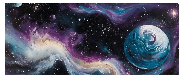 Tablou - Univers pictat (120x50 cm)