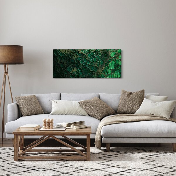 Tablou - Imagine microscopică verde (120x50 cm)