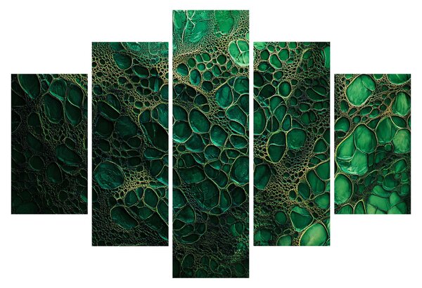 Tablou - Imagine microscopică verde (150x105 cm)