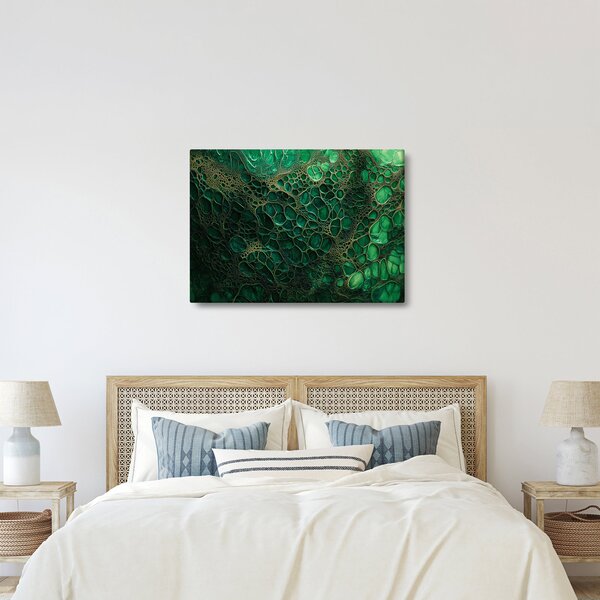 Tablou - Imagine microscopică verde (70x50 cm)