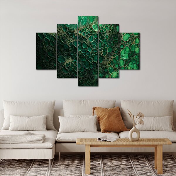 Tablou - Imagine microscopică verde (150x105 cm)