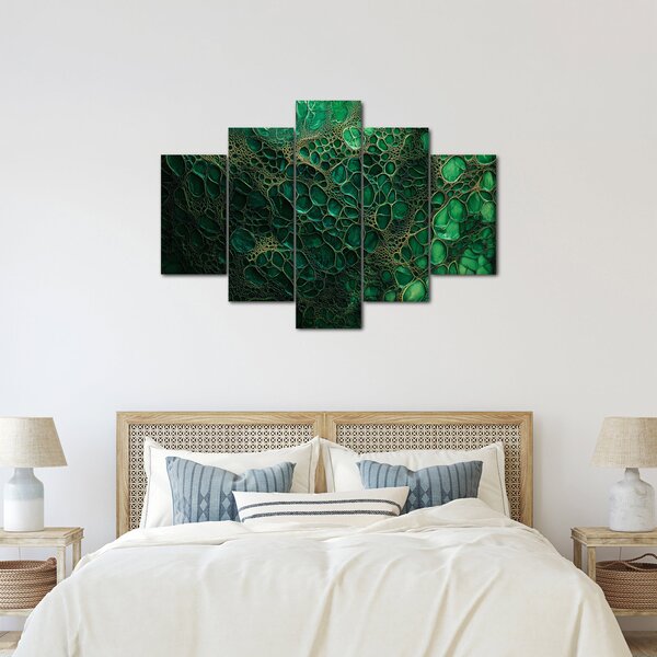 Tablou - Imagine microscopică verde (150x105 cm)
