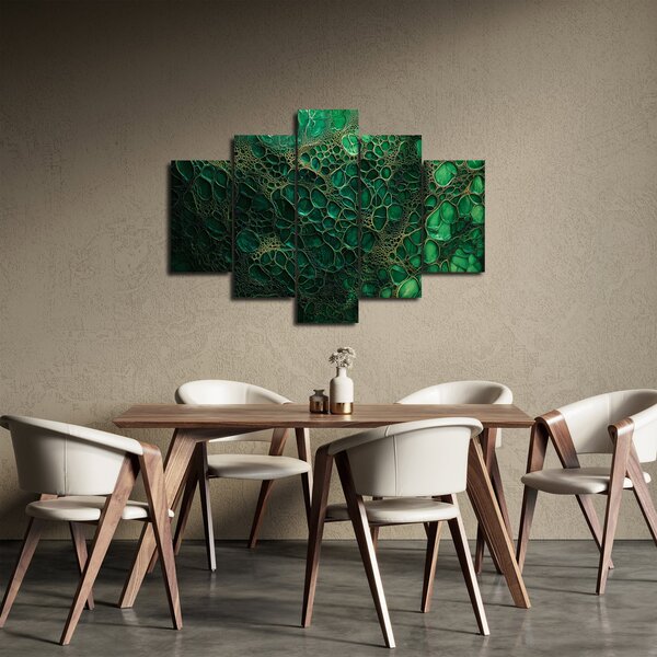 Tablou - Imagine microscopică verde (150x105 cm)