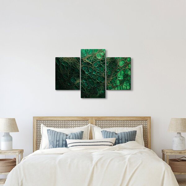 Tablou - Imagine microscopică verde (90x60 cm)