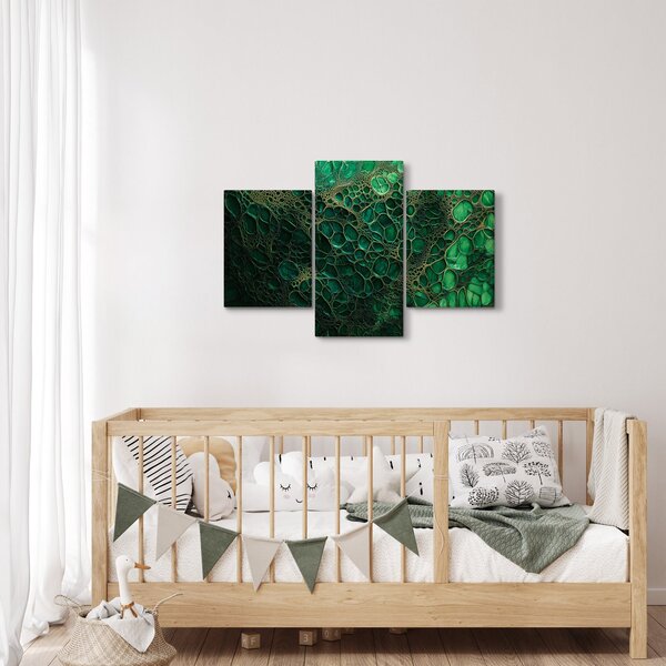 Tablou - Imagine microscopică verde (90x60 cm)