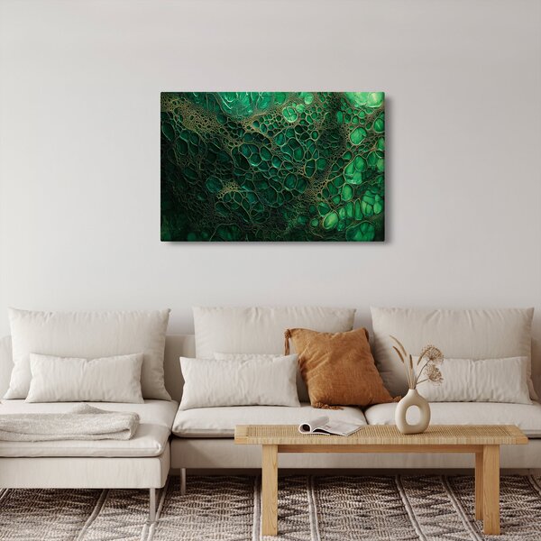 Tablou - Imagine microscopică verde (90x60 cm)