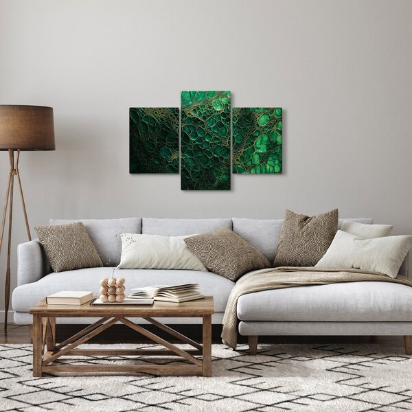 Tablou - Imagine microscopică verde (90x60 cm)