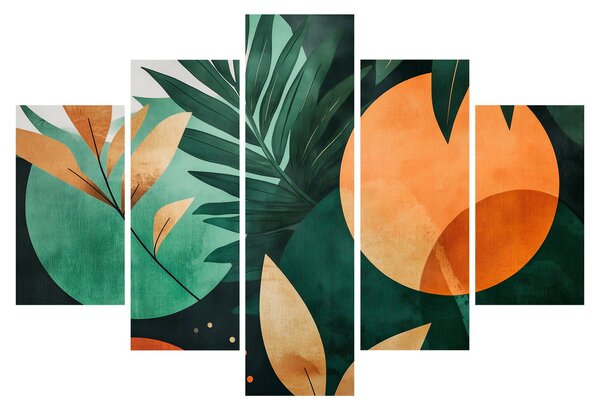 Tablou - Motive naturale geometrice (150x105 cm)