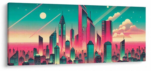 Tablou – Metropolă în stil pop-art (120x50 cm)