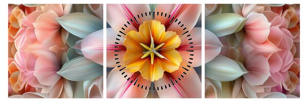 Tablou - Floare caleidoscopică (cu ceas) (90x30 cm)
