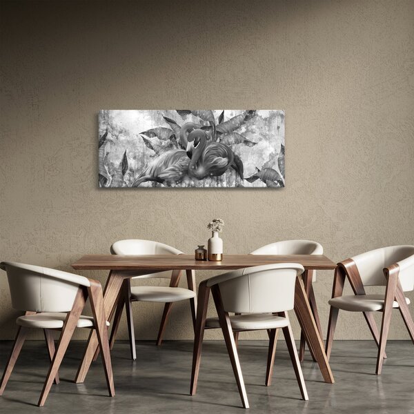 Tablou - Graffiti cu flamingo (120x50 cm)