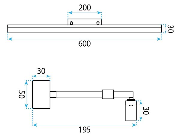 Aplică LED pentru baie APP1870-1W 60cm CHROME