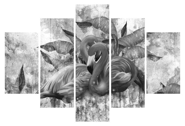 Tablou - Graffiti cu flamingo (150x105 cm)