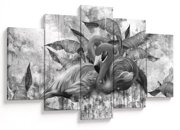 Tablou - Graffiti cu flamingo (150x105 cm)