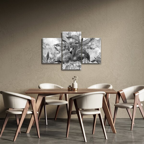 Tablou - Graffiti cu flamingo (90x60 cm)