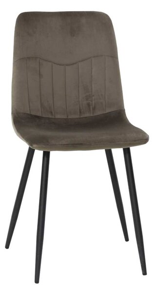 Scaun Bucatarie Darien Maro, tapitat cu material textil catifelat, picioare metalice negre, 88x44 cm