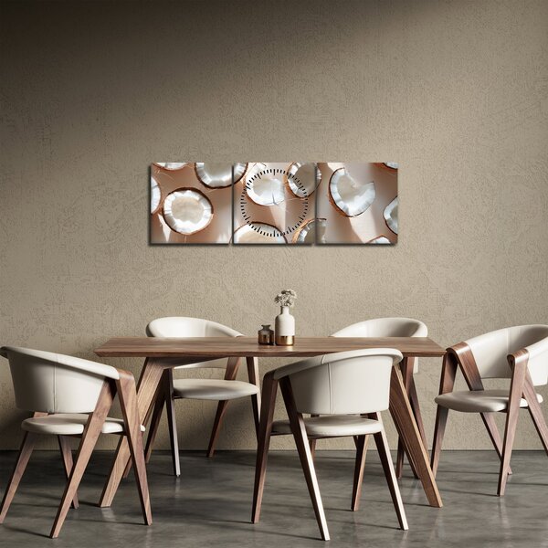 Tablou - Nuci de cocos (cu ceas) (90x30 cm)
