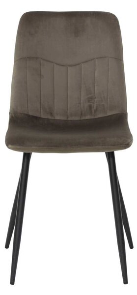 Scaun Bucatarie Darien Maro, tapitat cu material textil catifelat, picioare metalice negre, 88x44 cm