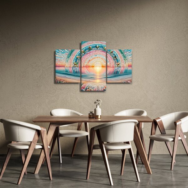 Tablou – Mozaic al soarelui la apus (90x60 cm)
