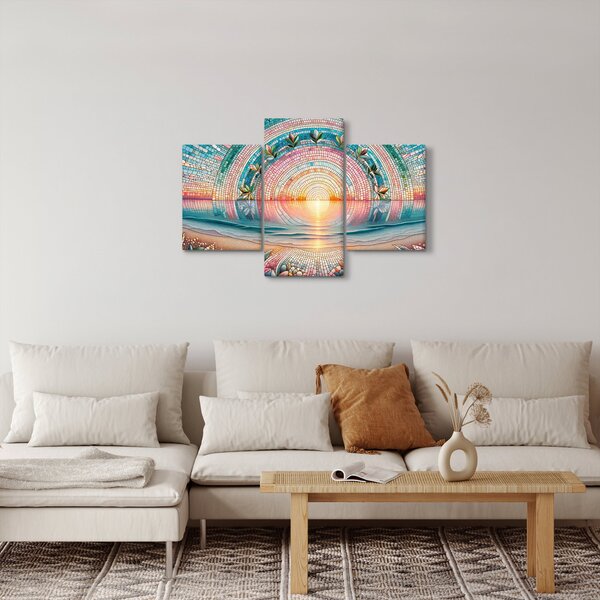 Tablou – Mozaic al soarelui la apus (90x60 cm)