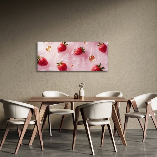 Tablou - Căpșuni în bule (120x50 cm)