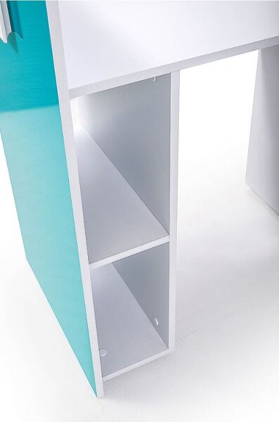 Pat multifuncțional 90 cm Toreno 3 (Alb + alb lucios + mânere alb lucios) (S). 1083329