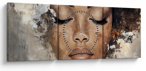 Tablou - Portret de femeie (cu ceas) (90x30 cm)