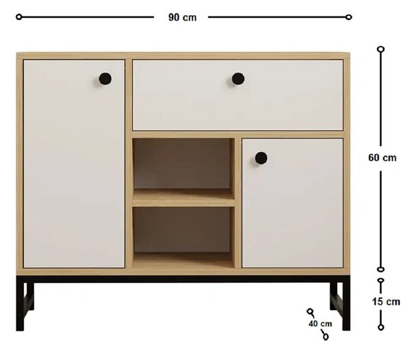 Consola ,comoda tv Ana cu sertar, dormitor, hol, birou, living, 90x75x40 cm