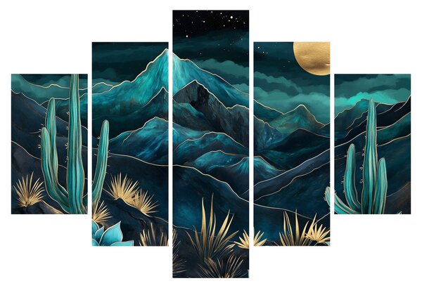 Tablou - Noapte turcoaz (150x105 cm)
