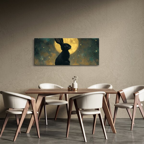 Tablou - Iepure cu lună (120x50 cm)