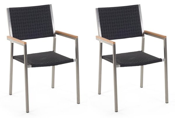 Set scaune 2 buc. Grosso (negru) (ratan). 1011517