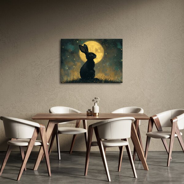 Tablou - Iepure cu lună (70x50 cm)