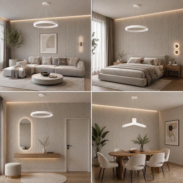 Panou decorativ PVC cu formă ovală Auris 270x16cm