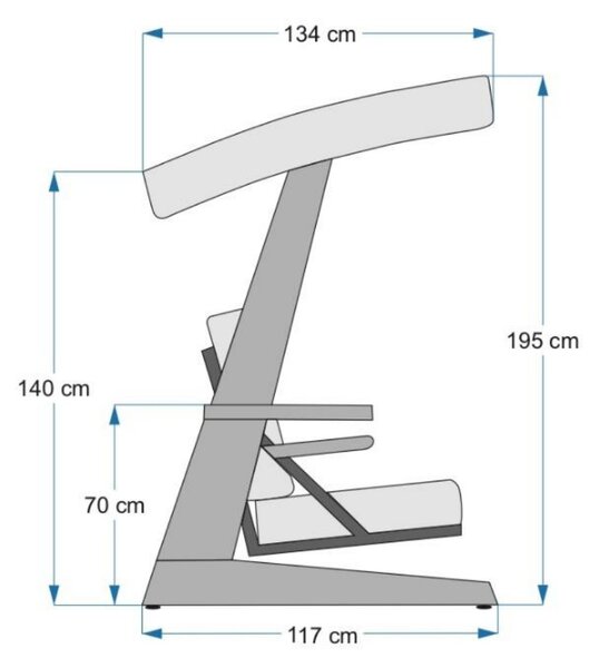 Balansoar cu 3 locuri Sia 2400 Bej 236x190x175 cm