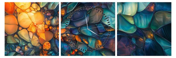 Tablou - Mozaic de sticlă (cu ceas) (90x30 cm)
