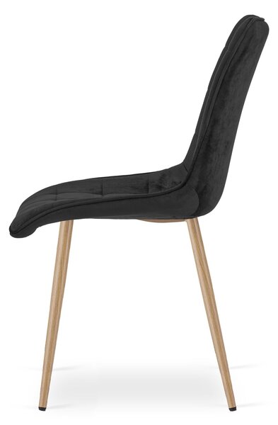 Scaun de masa SPLIT VELVET, negru