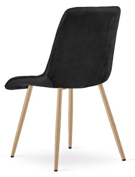 Scaun de masa SPLIT VELVET, negru