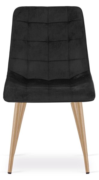 Scaun de masa SPLIT VELVET, negru