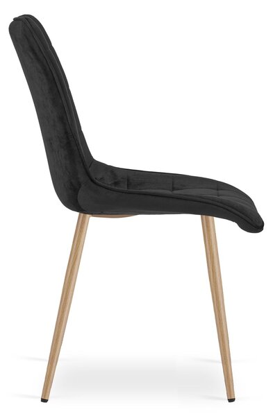 Scaun de masa SPLIT VELVET, negru