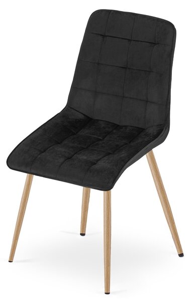 Scaun de masa SPLIT VELVET, negru